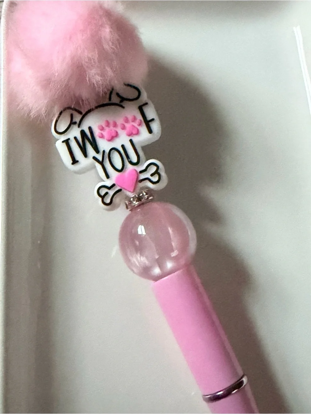 Beaded Pom Pom pen